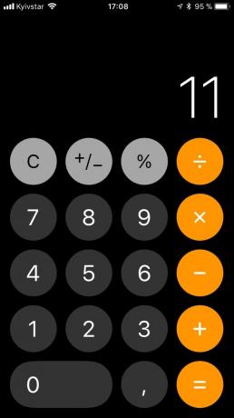 innováció iOS 11: számológép tervezés