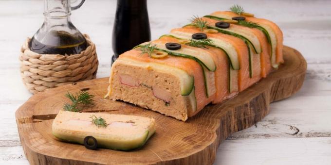 Piros hal terrine rákrudakkal