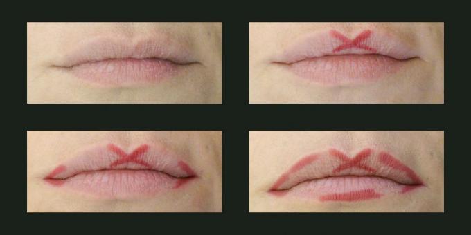 Beauty Secrets: egyszerű módja, hogy dolgozzon a kontúrt az ajkak