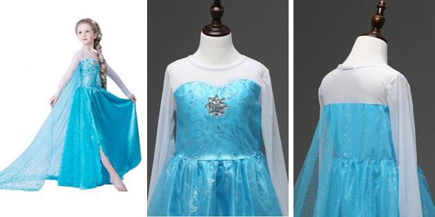 Gyermek ruhák a bálba: ruha, mint Elsa