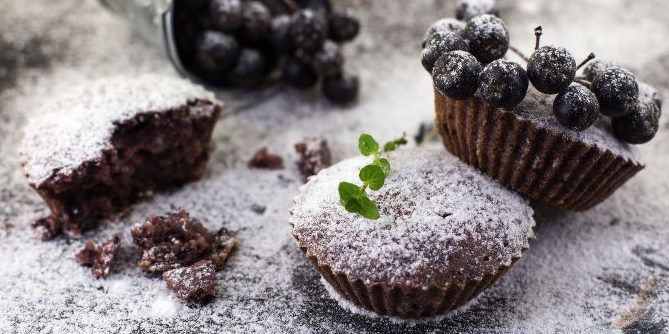Chokeberry Receptek: Cupcakes Aronia