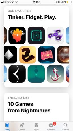 App Store iOS 11: gyűjtemények