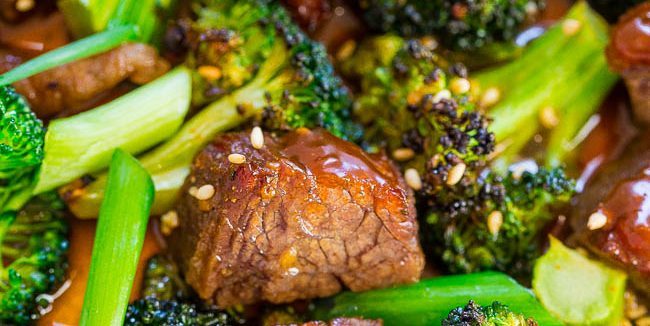 Főzni marhahúst a sütőben: marhahús brokkolival szójaszósz mézzel és gyömbérrel