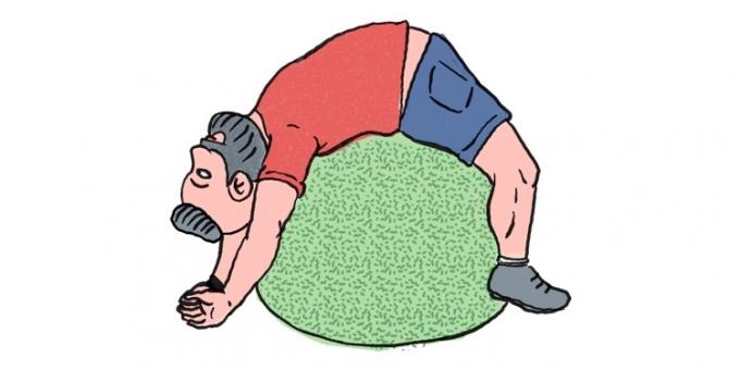 Hogyan lehet megszabadulni a fájdalom az izmokban: gyakorlatokat gimnasztikai labda