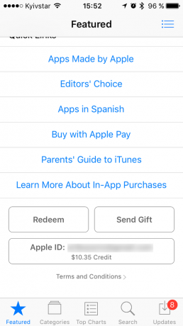 Hogyan töltse fel az egyensúlyt az amerikai Apple ID
