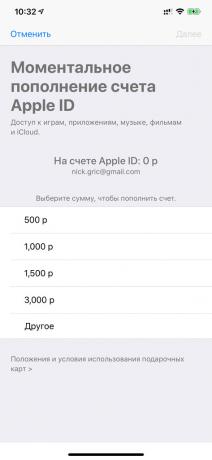 Add a pénzt az Apple ID