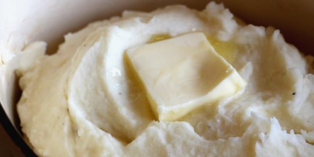 A recept a krumplipüré: Butter legyen meleg