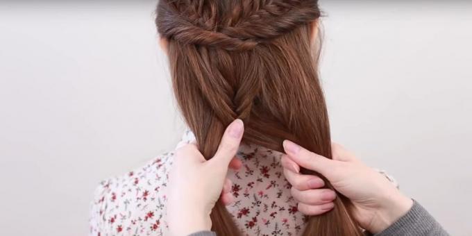 Frizurák a hosszú haj: add a többi haját egy fonat