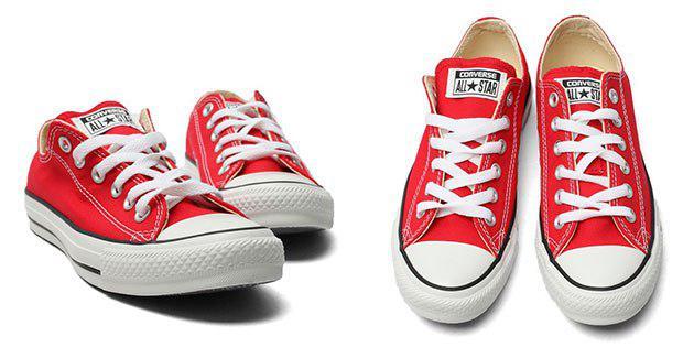 Alacsony piros cipő Converse