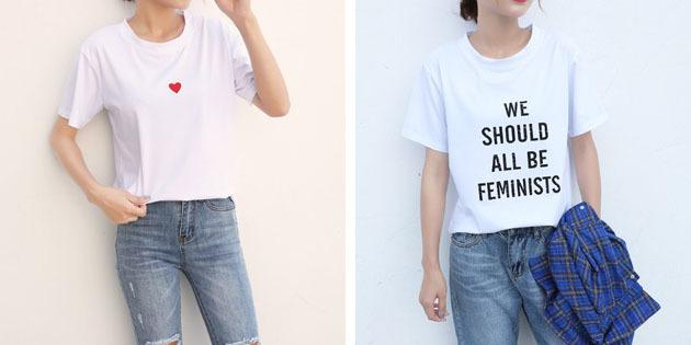 Női divat pólók AliExpress: T-shirt nyomtatási
