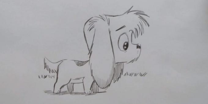 Hogyan kell felhívni a kutya állva rajzfilm stílusú