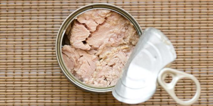 Egyes termékek D-vitamin: konzerv tonhal