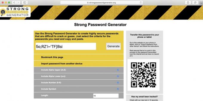 Generátor Strong Password Generator jelszavak