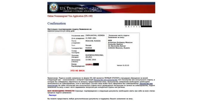 Visa az Egyesült Államokban: Hogyan kell kitölteni a kérelmet a DS-160 nyomtatvány