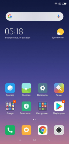 Xiaomi Mi 8 Pro: Ikonok