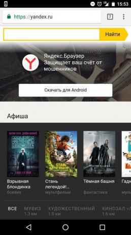 „Yandex”: minden ülés mozi 