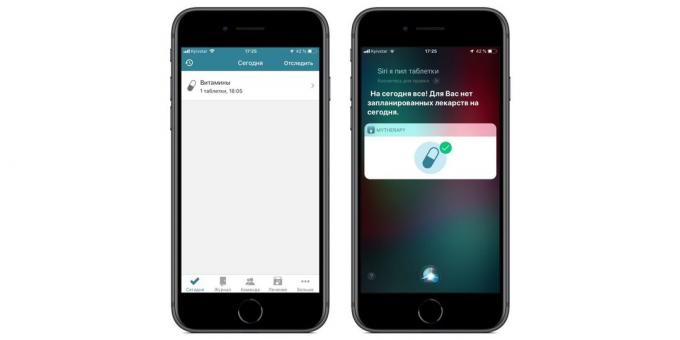 Kompatibilis alkalmazások gyors Siri parancsokat iOS 12: emlékeztetőket a gyógyszer szedését