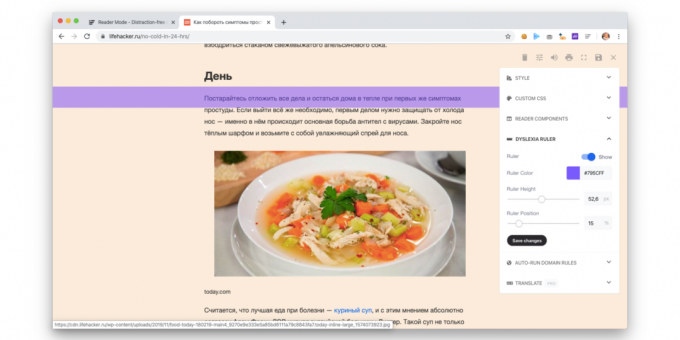 Readermode terjeszkedés hozzáteszi teljes olvasási mód a Chrome 
