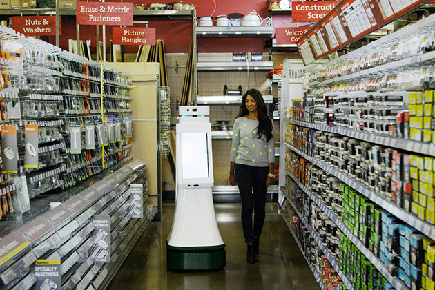 OSHbot robot Lowe hipermarket
