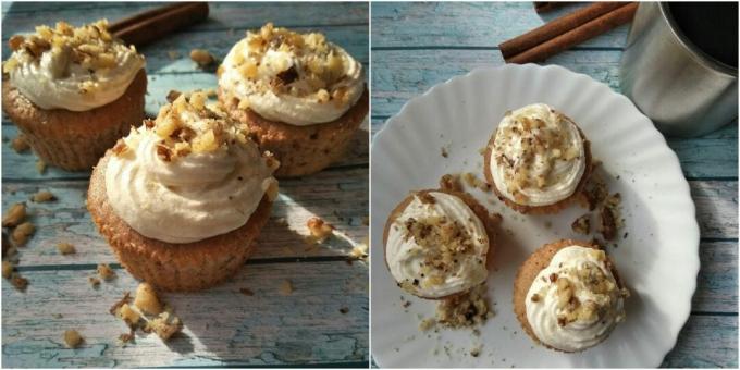 Juharszirup és vajdió cupcakes: egyszerű recept