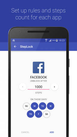 StepLock: norma lépéseket feloldásához Facebook