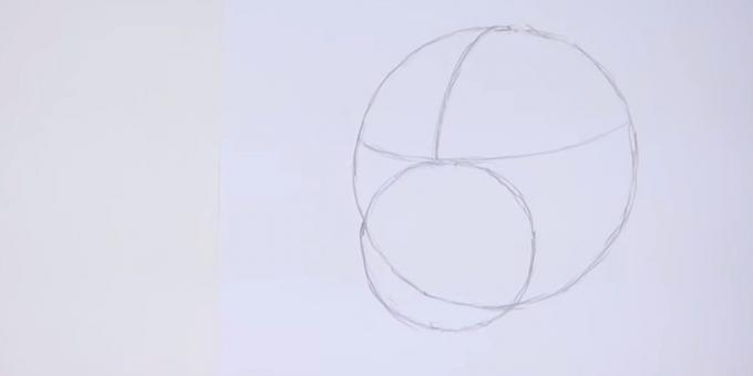 Rajzolj egy kört a kisebb átmérőjű