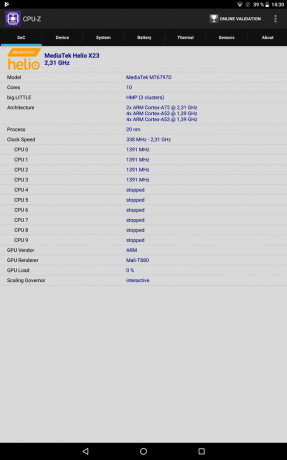 Teclast M20 4G: CPU-Z