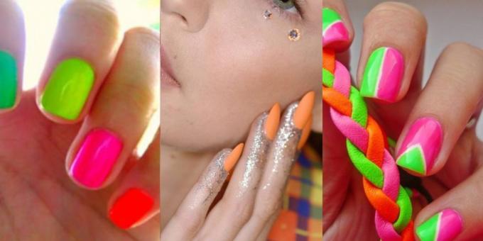 Fashion Nails 2018: neon színek