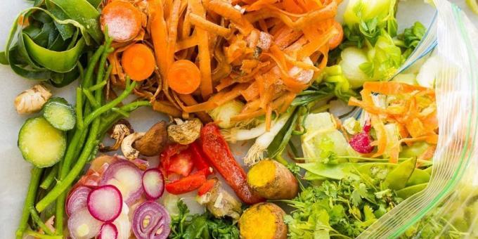 Főzni zöldségleves hulladékból