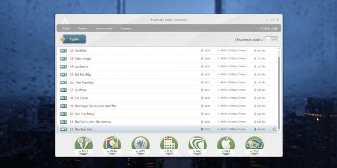 Audio Converter for Windows, MacOS és Linux: Freemake Audio Converter