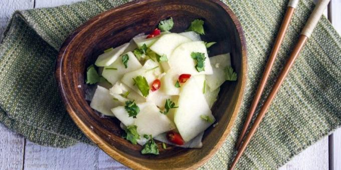 saláta recept karfiol chilivel és fokhagymával