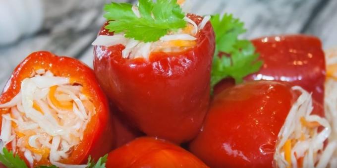Receptek: Csemege paprika és káposztával töltve sárgarépa