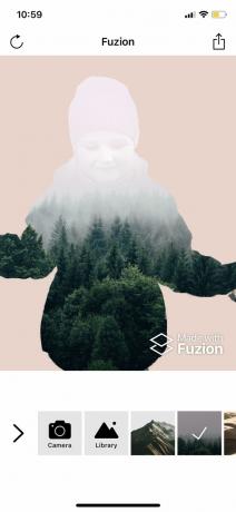 Szerkesztő Fuzion személyenként iOS: összekapcsolása Képek