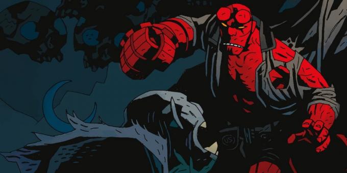 Hellboy: Hellboy jobb keze igen nagy, és kőből