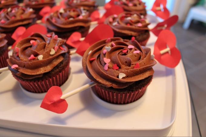 Ajándékok Valentin-nap: cupcakes