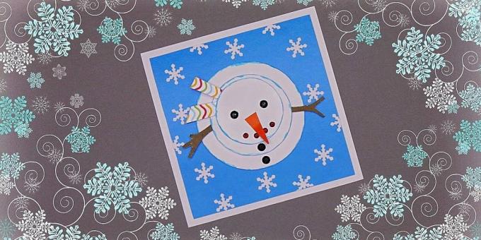 hogyan lehet a karácsonyi kártya egy hóember