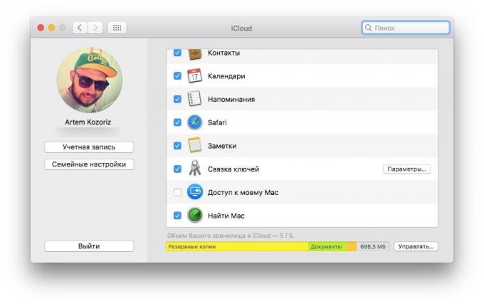 Hogyan készüljünk a Mac eladó: kilépés a fiók iCloud