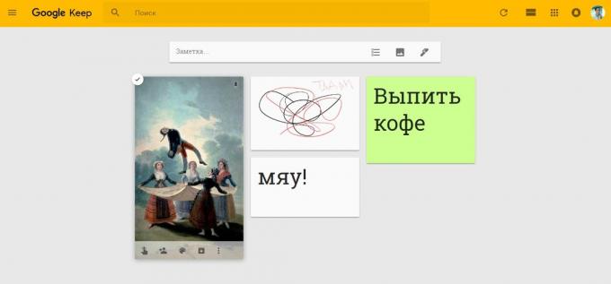 Feladat lista Google Keep