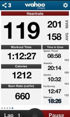 Wahoo Fitness az iPhone - akkor közzé edzés RunKeeper, Nike +, Strava, Dropbox és egyéb szolgáltatások