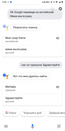 A Google Asszisztens: Translation