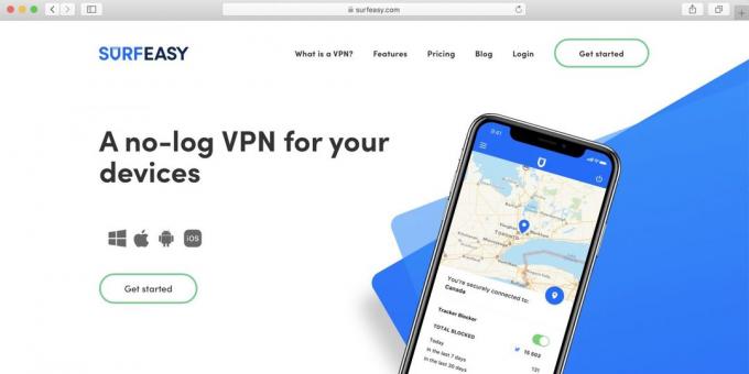 A legjobb ingyenes VPN PC, Android, iPhone - SurfEasy