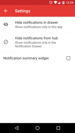 Notification Hub: Beállítások