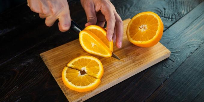 Jam barack és a narancs: vágott narancs