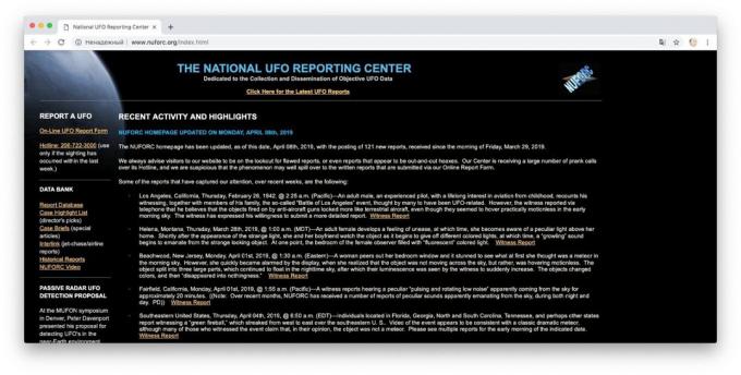 Nemzeti UFO jelentés Központ