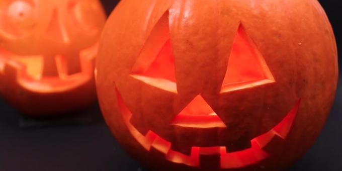 Hogyan készítsünk egy tök Halloween saját kezűleg: Tedd a tetején a sütőtök 