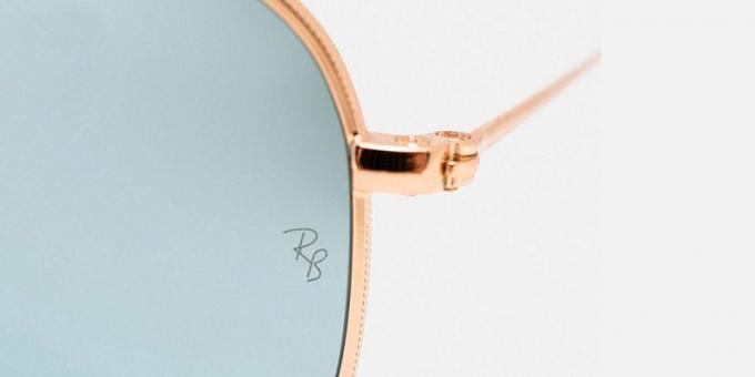 Eredeti és hamis szemüveg Ray-Ban: keres logo RB