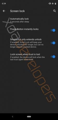 Android Q: zár képernyőn