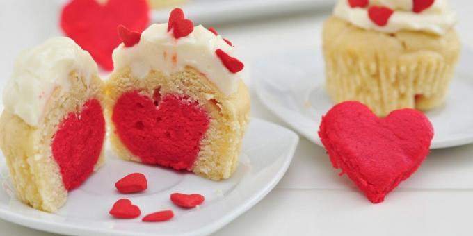 Cupcakes rejtett szívvel