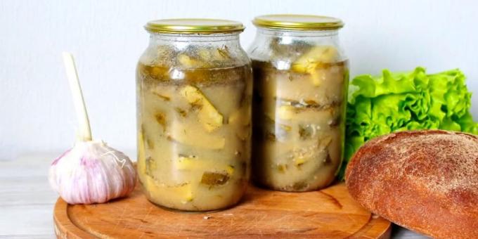 Recept saláta uborka télen mustárral, fokhagymával és kaporral