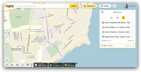 „Yandex. Maps „tanult feküdt túraútvonalak